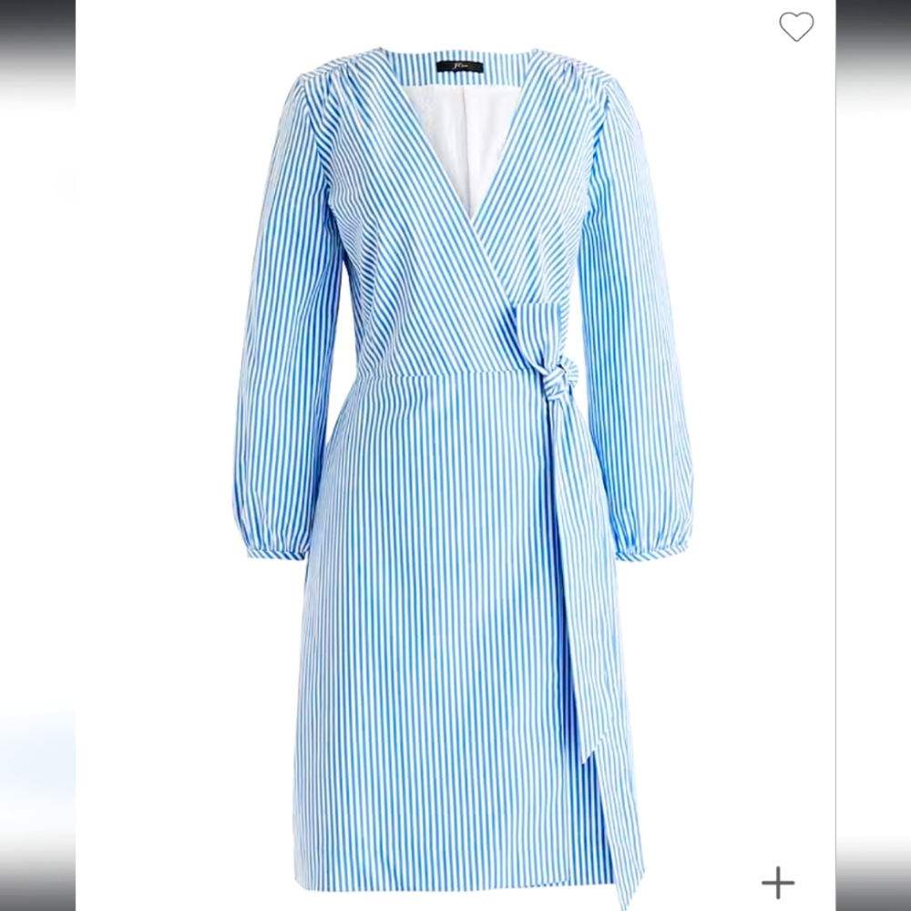 J. Crew Poplin Cotton Wrap Dress